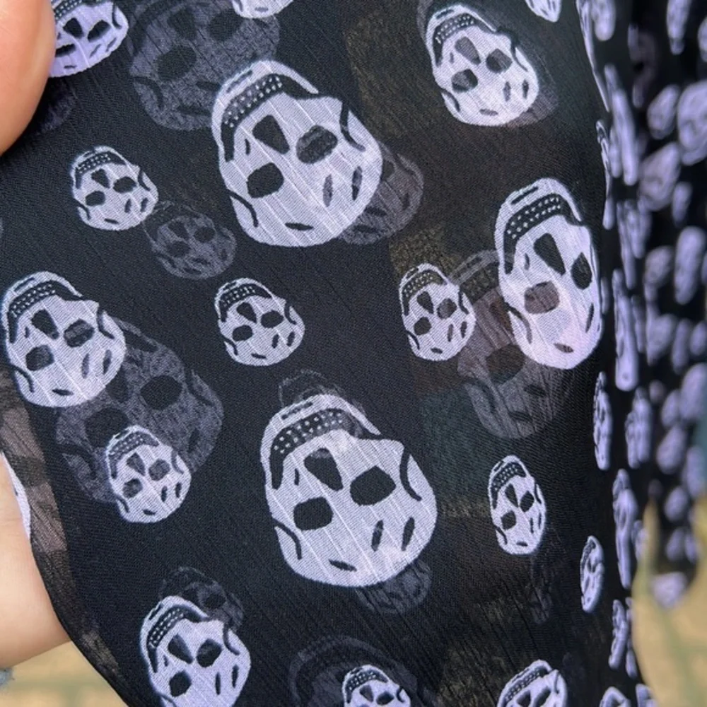 💀🖤💀Skull scarf polyester black white emo Halloween